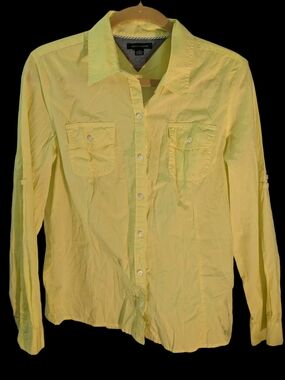 Tommy Hilfiger Light Yellow Women's Casual Button-Down Shirt